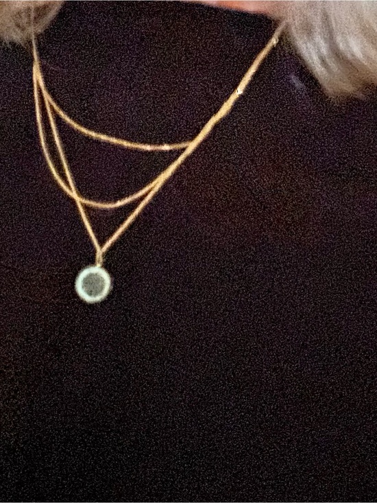 Made in Italy Jewelry - 14k GOLD. Made in Italy. 3 Tier strand 14k Gold Necklace. Aqua Charm excluded